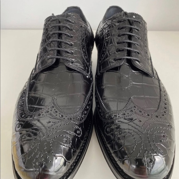 CAPORICCI 3318 BLACK Alligator shoes - Picture 3 of 12